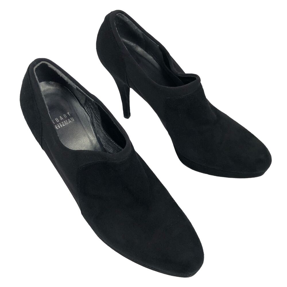 Stuart Weitzman Suede Cover Up Booties Platform Heels High Stiletto Pumps Sz 8.5